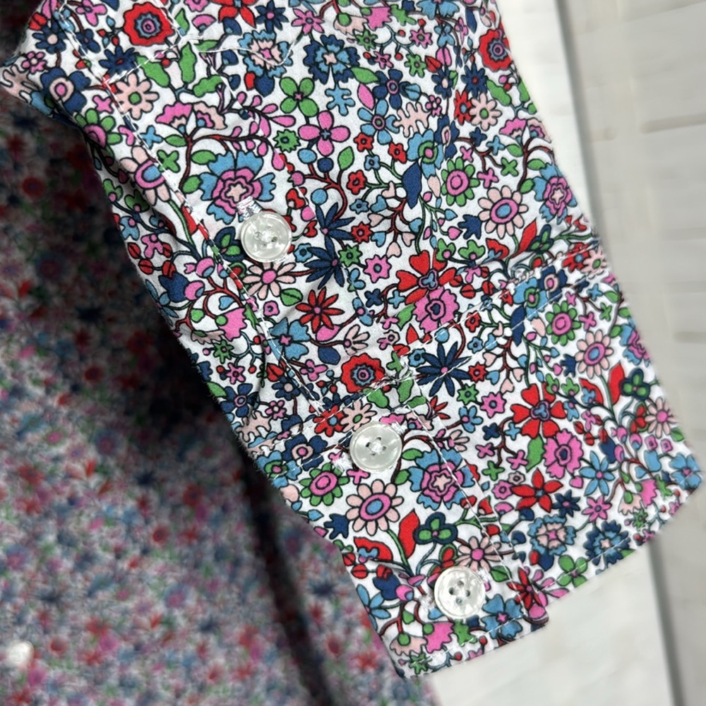 Boden Women’s Ditzy Floral Multicolored Floral Button Down Long Sleeve Size 6R - Picture 4 of 10
